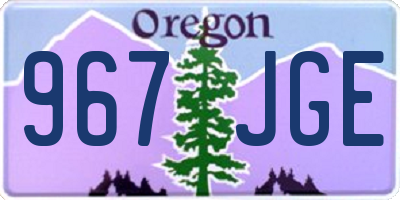 OR license plate 967JGE