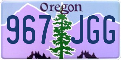 OR license plate 967JGG