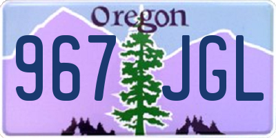 OR license plate 967JGL