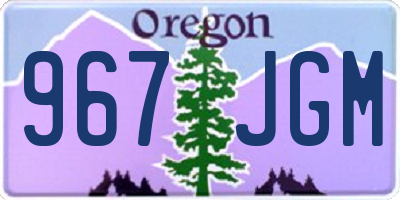 OR license plate 967JGM