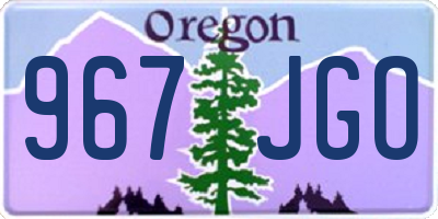 OR license plate 967JGO