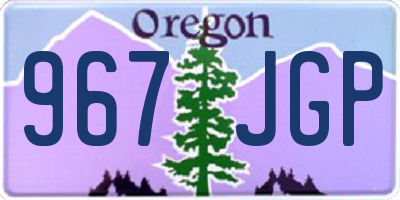 OR license plate 967JGP