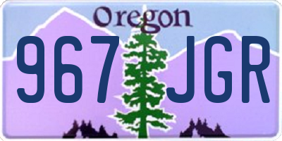 OR license plate 967JGR