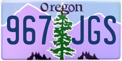 OR license plate 967JGS