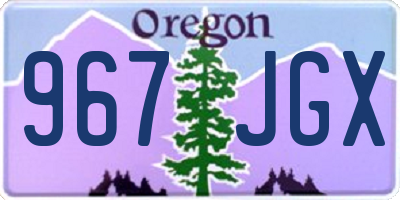 OR license plate 967JGX