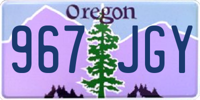 OR license plate 967JGY