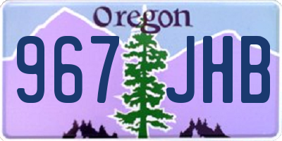 OR license plate 967JHB