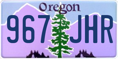 OR license plate 967JHR