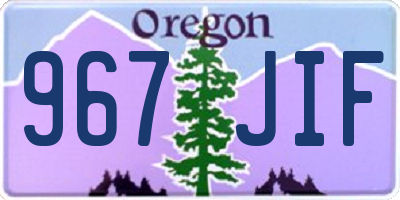 OR license plate 967JIF
