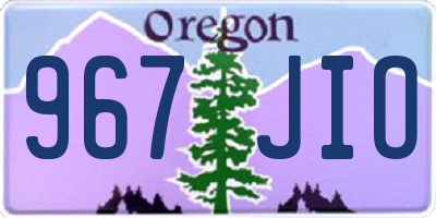 OR license plate 967JIO
