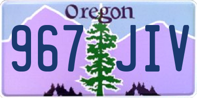 OR license plate 967JIV