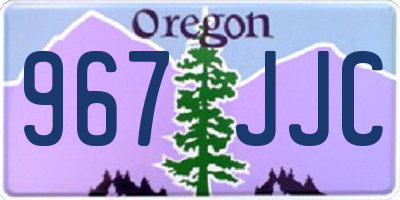 OR license plate 967JJC