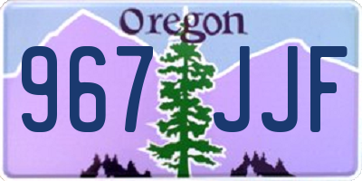 OR license plate 967JJF