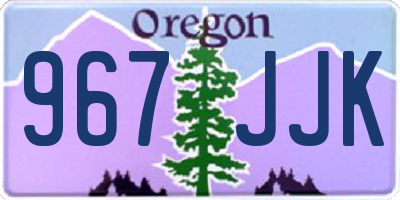 OR license plate 967JJK