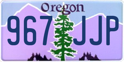 OR license plate 967JJP