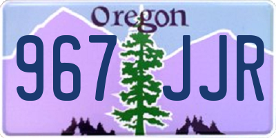 OR license plate 967JJR