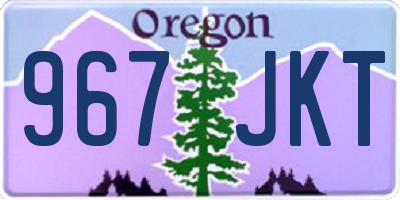 OR license plate 967JKT