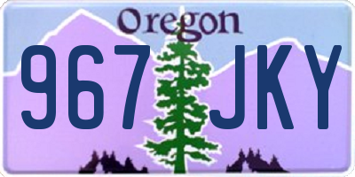 OR license plate 967JKY