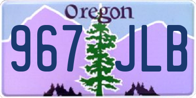 OR license plate 967JLB