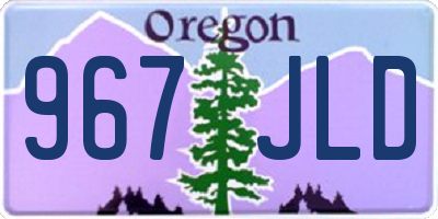 OR license plate 967JLD
