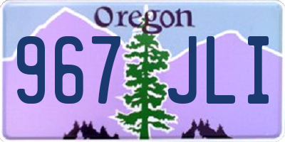 OR license plate 967JLI