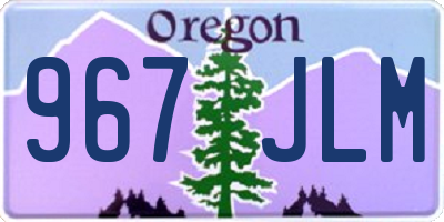 OR license plate 967JLM