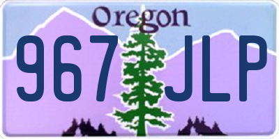 OR license plate 967JLP
