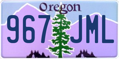 OR license plate 967JML