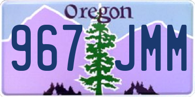 OR license plate 967JMM