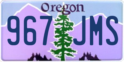 OR license plate 967JMS