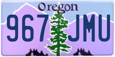 OR license plate 967JMU
