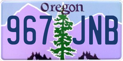 OR license plate 967JNB