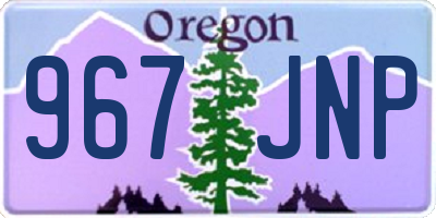 OR license plate 967JNP