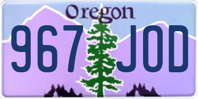 OR license plate 967JOD