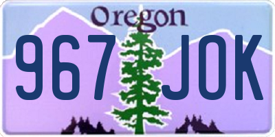 OR license plate 967JOK