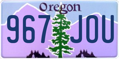 OR license plate 967JOU