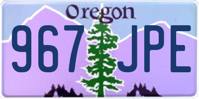 OR license plate 967JPE