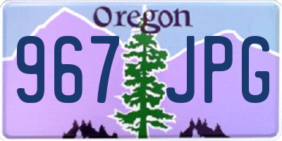 OR license plate 967JPG