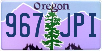 OR license plate 967JPI