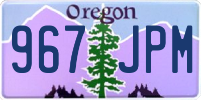 OR license plate 967JPM