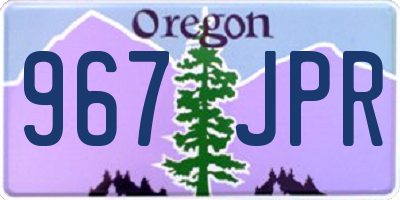 OR license plate 967JPR