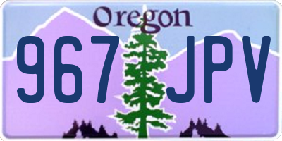 OR license plate 967JPV