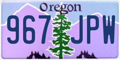 OR license plate 967JPW