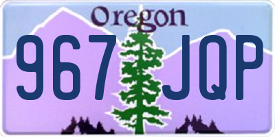 OR license plate 967JQP