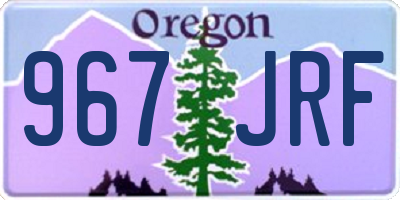 OR license plate 967JRF