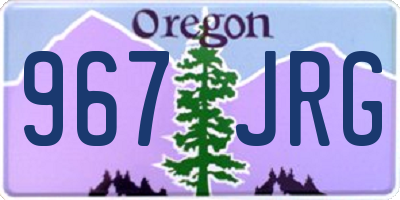 OR license plate 967JRG