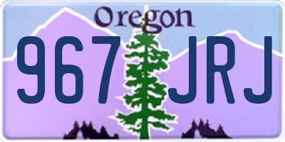 OR license plate 967JRJ