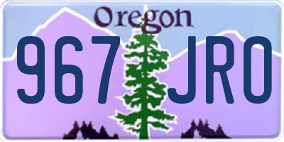 OR license plate 967JRO
