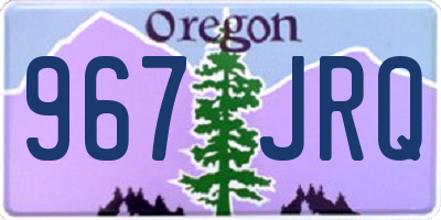 OR license plate 967JRQ
