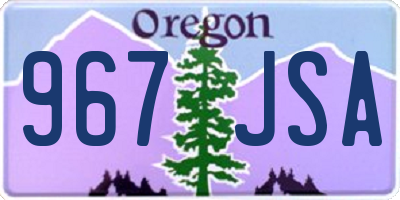 OR license plate 967JSA
